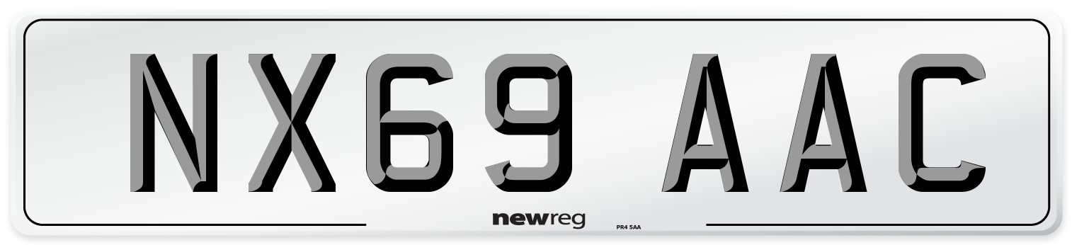 NX69 AAC Number Plate from New Reg